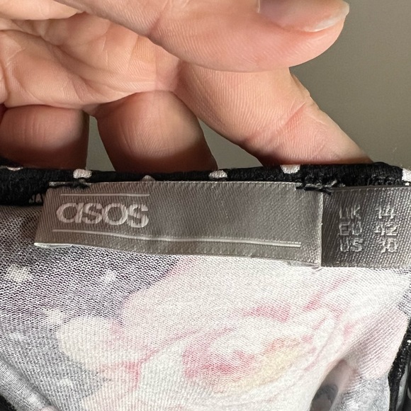 ASOS Mixed Print Deconstructed Tea Dress in Size 10 - Picture 8 of 8